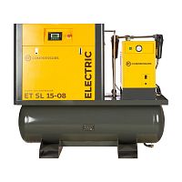 Винтовой компрессор ET-COMPRESSORS SL 15-08-410 ES (IP55), 2300 л/мин, 8 бар, ресивер 410 л